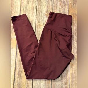 Burgundy High-Waisted Leggings